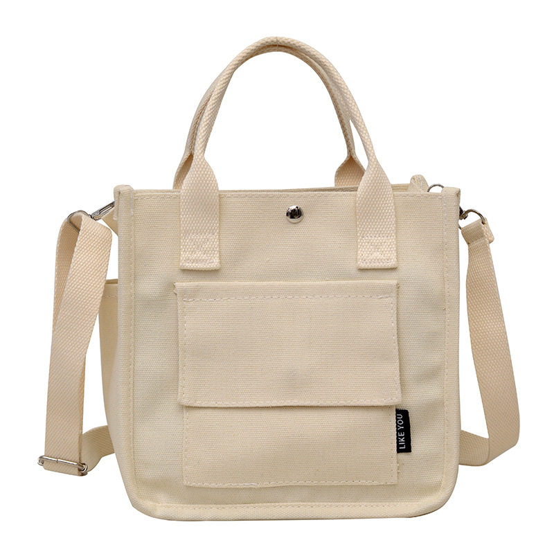简约设计立体多口袋托特帆布包手拎斜挎包简约百搭手提便当餐盒包,淘宝优惠券,粉丝福利购,淘宝优惠卷