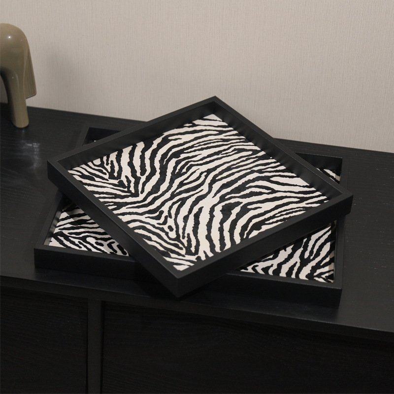 高级皮革边烫金真马毛香薰装饰托盘摆件客厅卧室衣帽间家居饰品,淘宝优惠券,粉丝福利购,淘宝优惠卷