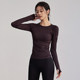 TEETKE American solid color round neck raglan long sleeve new style