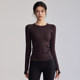 TEETKE American solid color round neck raglan long sleeve new style