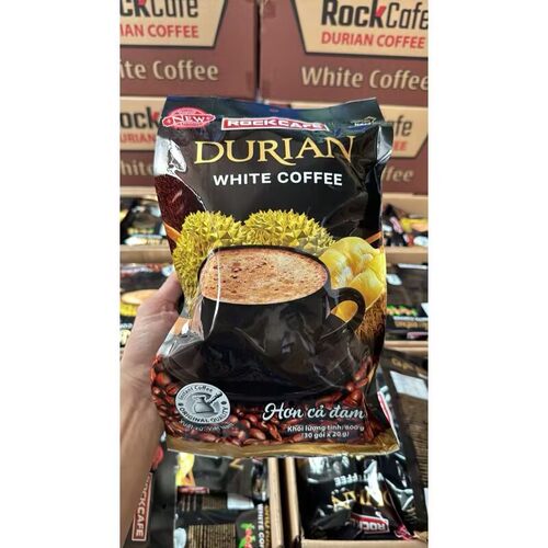 皮鲁迪代购越南榴莲味咖啡速溶白咖啡袋装20克*30包ROCKCAFE - 图3
