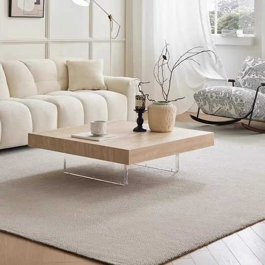 Square wabi-sabi wind tunnel stone slab teahouse for living room