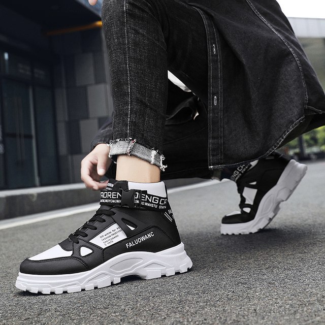 2024 Spring New Work Suit Boots Men's Trendy Martin Boots High cut Casual Mid cut Sports Trendy Plush Warm Cotton Shoes