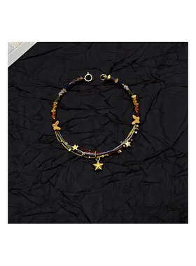 「彩虹记忆」星星彩色编织手链小众高颜值新中式独特设计串珠手绳