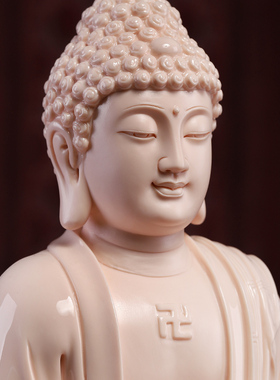 速发玉红瓷如佛佛16/18/20吋《来光普供》阿弥陀佛照奉陶瓷