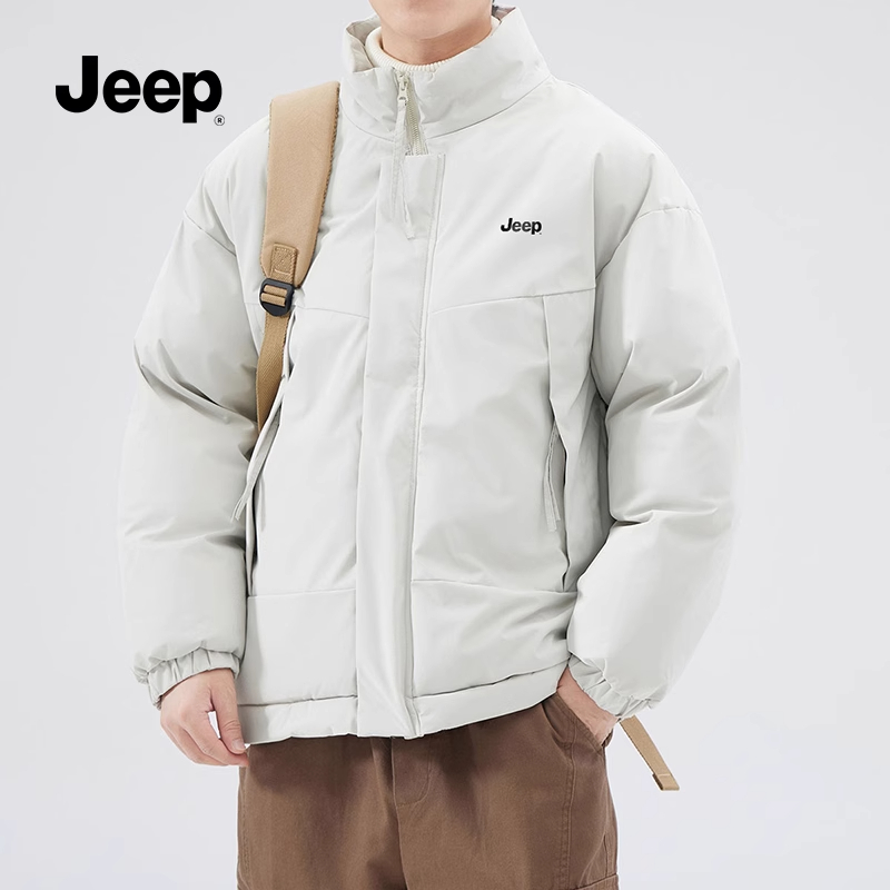 jeep官方秋冬新款男士棉衣外套2024年冬季防风保暖立领情侣棉服 S