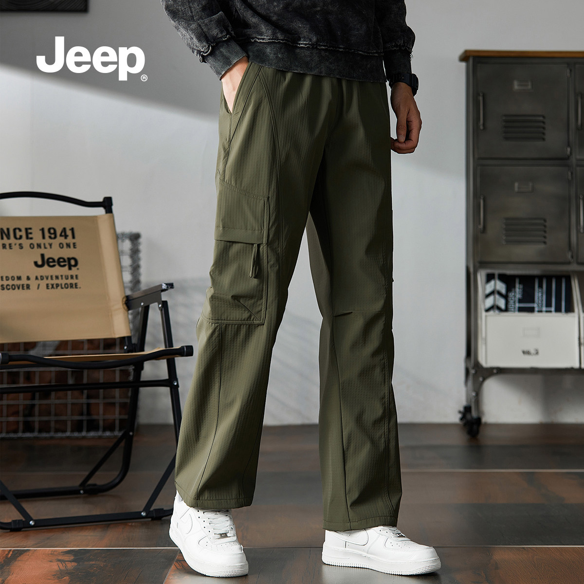 Jeep吉普工装裤男款新款超火直筒裤子男复古宽松黑色休闲裤潮S,淘宝优惠券,粉丝福利购,淘宝优惠卷