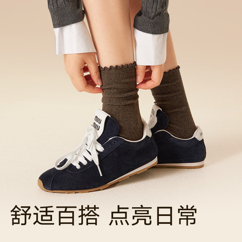 棉竹屋袜子女款堆堆袜春秋季2025新款爆款搭配小皮鞋花边中筒袜,淘宝优惠券,粉丝福利购,淘宝优惠卷