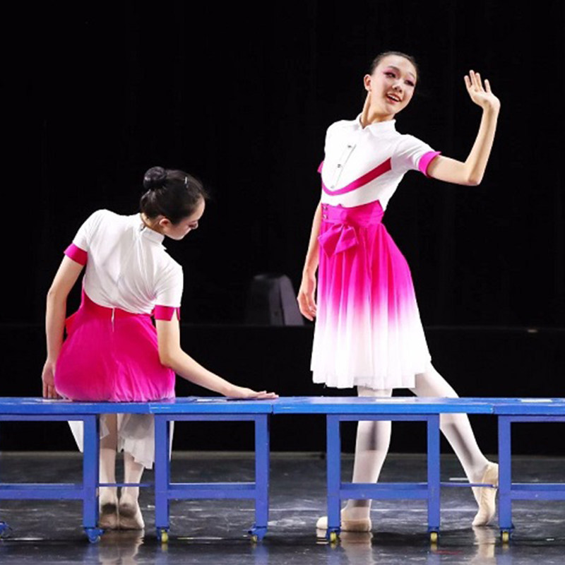 中小学生青春纪念册舞蹈演出服女孩毕业季六一大合唱朗诵表演服装