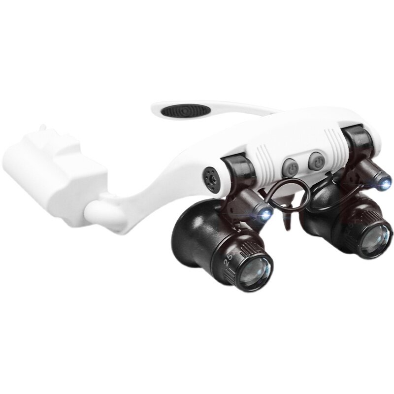 Head-mounted glasses magnifying glass with LED light high-definition times special tools for repairing jewelry, electronic circuits and watches