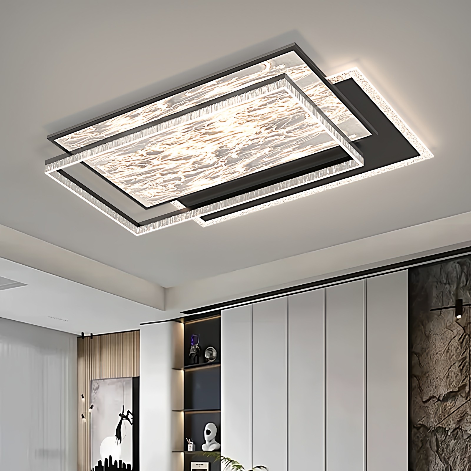 意式轻奢高级感客厅主灯现代简约吸顶灯2025新款灯具全屋套餐组合,淘宝优惠券,粉丝福利购,淘宝优惠卷