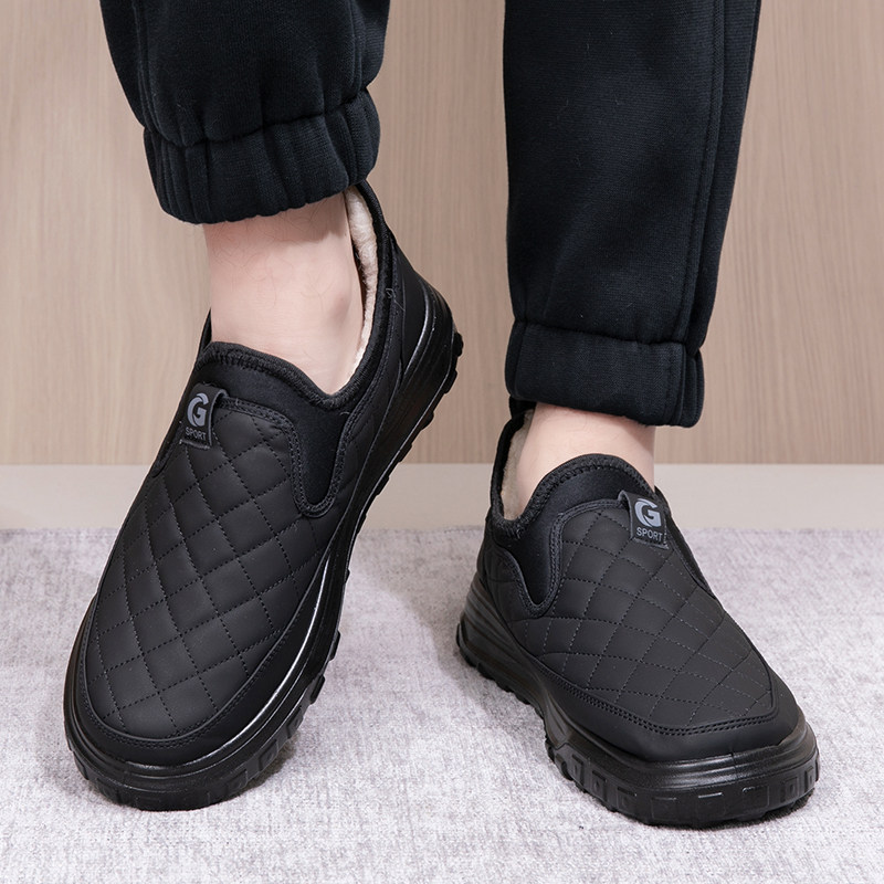 2024新款老北京布鞋棉鞋男冬季加绒加厚保暖防滑一脚蹬爸爸鞋棉靴,淘宝优惠券,粉丝福利购,淘宝优惠卷