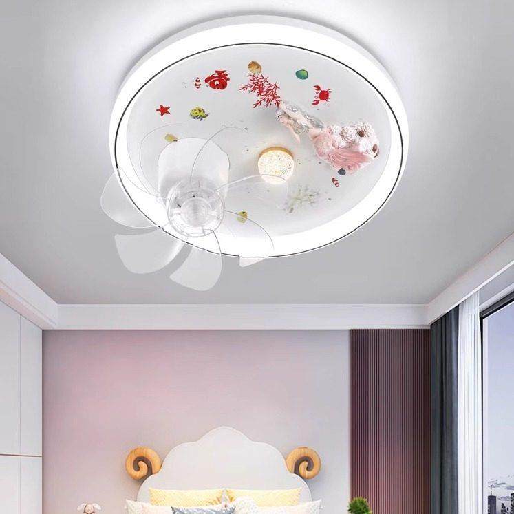 儿童房卧室吊扇灯2025年新款全光谱护眼led男孩女孩家用吸顶灯,淘宝优惠券,粉丝福利购,淘宝优惠卷