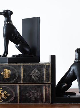 Jk Mu空间覆古美国研究埃及狗黑色书柜书柜装饰饰品书架饰品