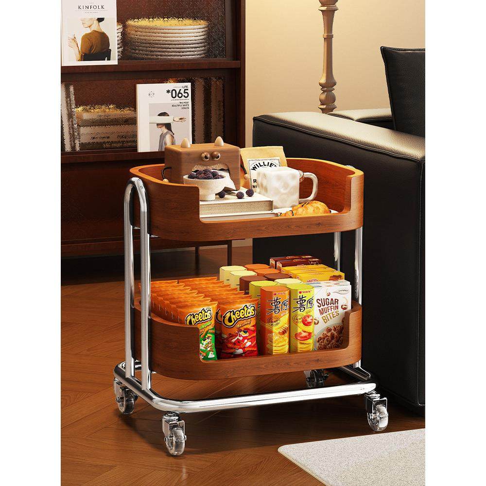 中古移动沙发边几客厅零食小推车置物架落地多层小茶几餐边柜收纳,淘宝优惠券,粉丝福利购,淘宝优惠卷