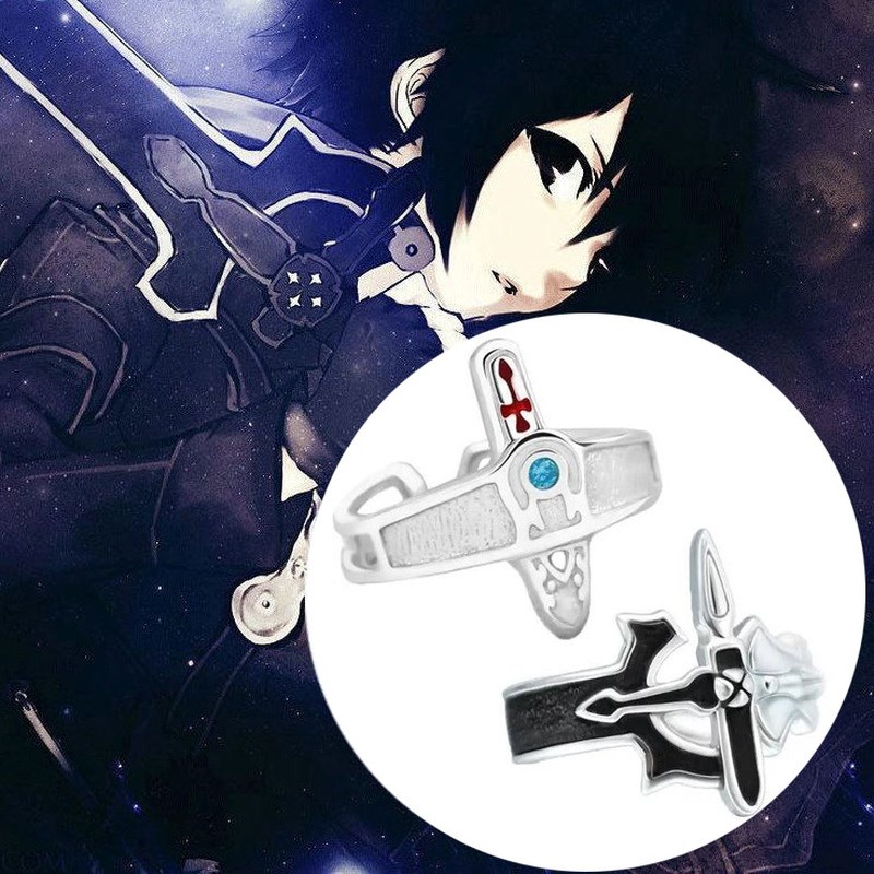 网红Sword Art Online Retro Kirito Asuna Vintage Cross Metal - 图0