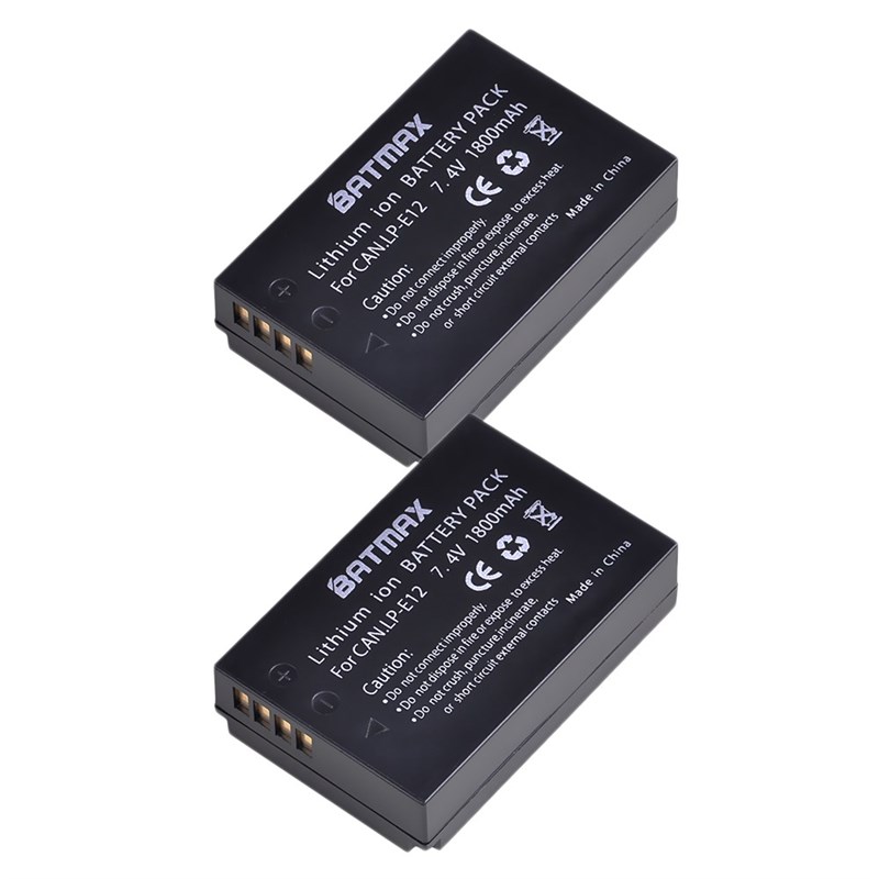 推荐Batmax 1800mAh LP-E12 LP E12 LPE12 Battery for Canon EOS - 图2