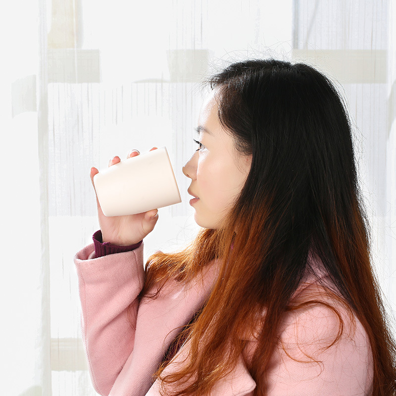 素色环保塑料情侣刷牙杯洗漱杯子 加厚圆形漱口杯水杯牙刷杯牙缸