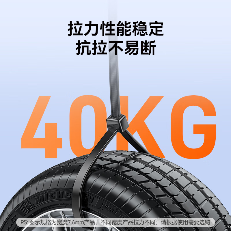 山泽扎带 线缆理线束线捆扎多功能绑带专业 黑白色自锁式尼龙扎带,淘宝优惠券,粉丝福利购,淘宝优惠卷