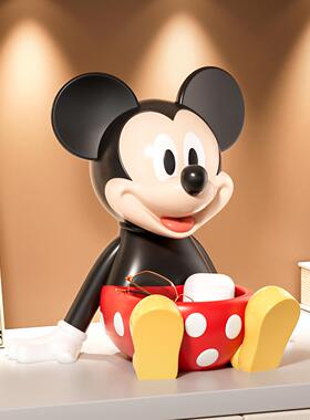 米奇摆件高级感入户门玄关钥匙收纳盒轻奢客厅模型装饰品乔迁礼物