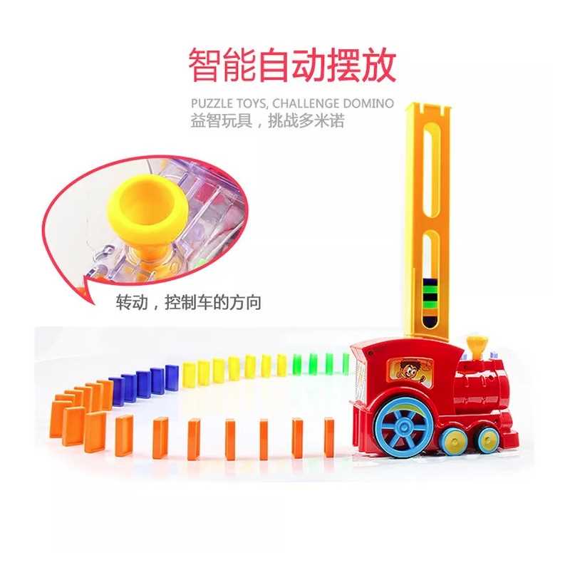 多米诺骨牌自动发牌投放电动小火车玩具3-6-8岁儿童益智网红玩具-图2