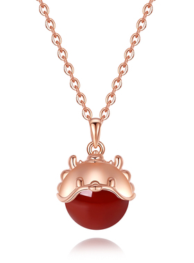 S925银贝珠转运龙项链女项饰