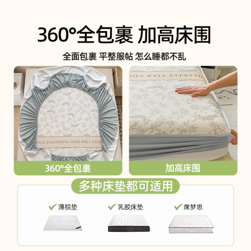 婧麒A类冰丝床笠夏季凉席可机洗2026新款家用床垫保护罩全包软席a - 图2