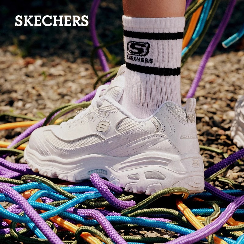 Skechers斯凯奇十周年钻石纪念版熊猫鞋运动休闲鞋复古老爹鞋女鞋