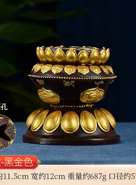 彩绘财神幡底座转经轮招财箭座子锡杖树脂彩绘底座手摇摆件