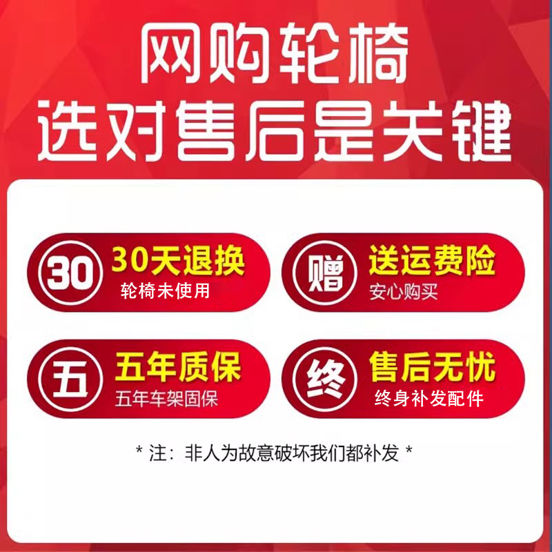 轮椅折叠轻便小型老人专用旅行简易便携式残疾老年人助行器代步车