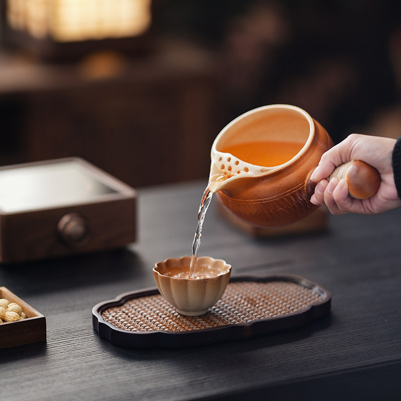 围炉煮茶壶砂金釉陶壶烤奶罐罐壶全套茶具套装侧把壶家用茶壶,淘宝优惠券,粉丝福利购,淘宝优惠卷