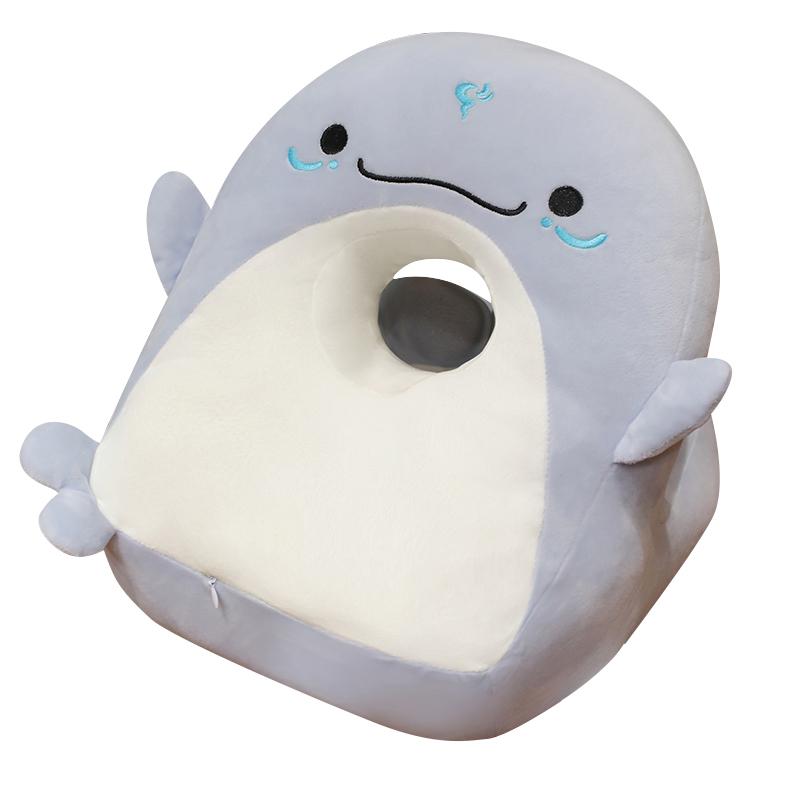 江豚笑笑午睡枕趴睡枕学生桌上趴睡午休枕办公室抱枕女生睡觉枕头 - 图3