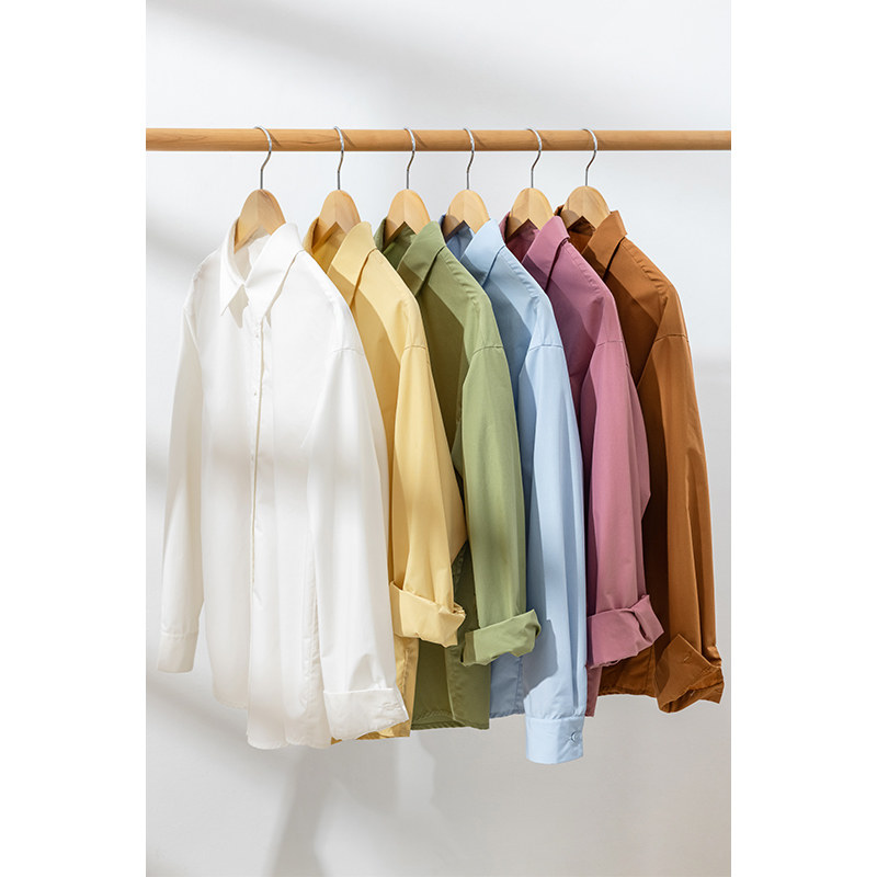茵曼2021秋装新款女简约显瘦衬衣 茵曼一零一度衬衫