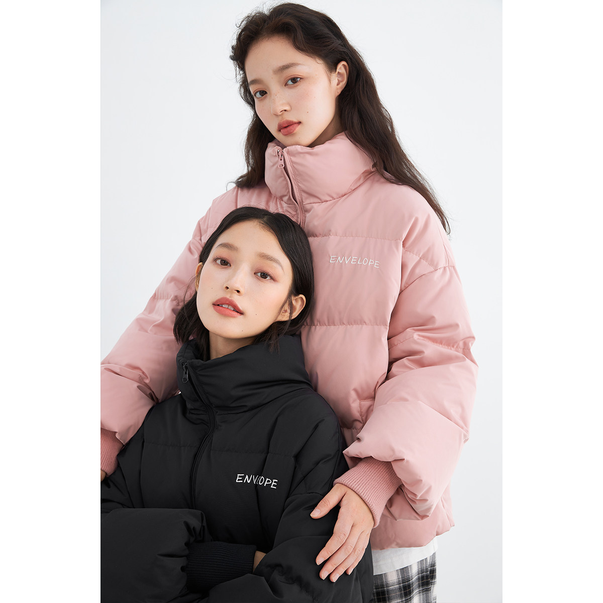 茵曼立领冬季小个子面包服白鸭绒 茵曼一零一度羽绒服