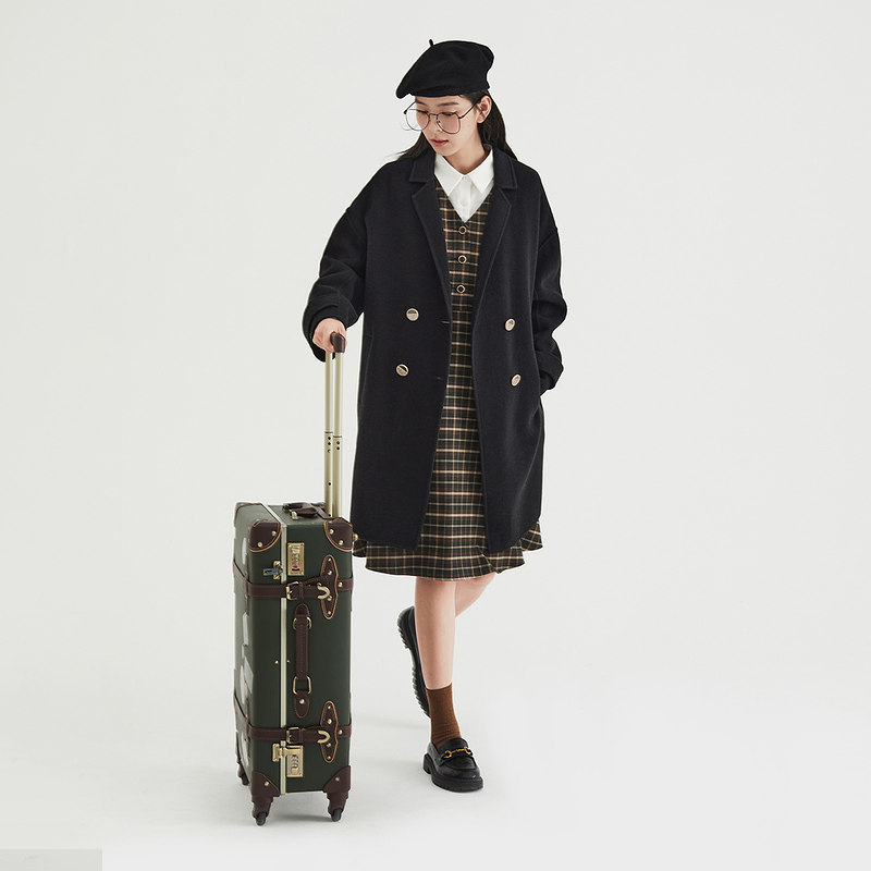 【商场同款】茵曼休闲2021年冬季新款 茵曼一零一度毛呢外套