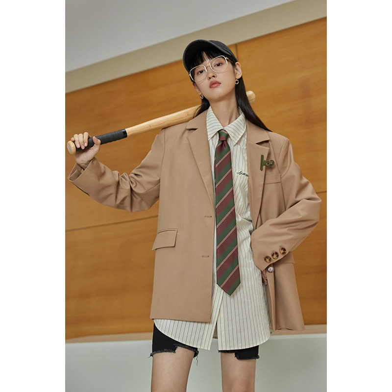 茵曼外套2021年秋季新款潮百搭复古 茵曼一零一度短外套