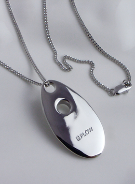 向日葵欧尼同款韩版银色小号水滴吊坠项链S925银链毛衣链