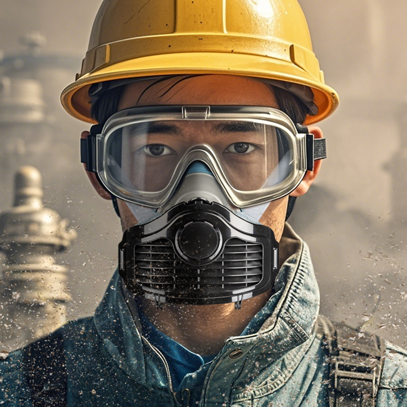 防尘肺口罩防工业重度防粉尘灰尘呼吸面罩专用喷漆打磨防护过滤棉 - 图0