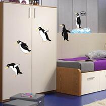 Cute Diving Penguin Pattern Wall Decal Sticker Home Decor Ki