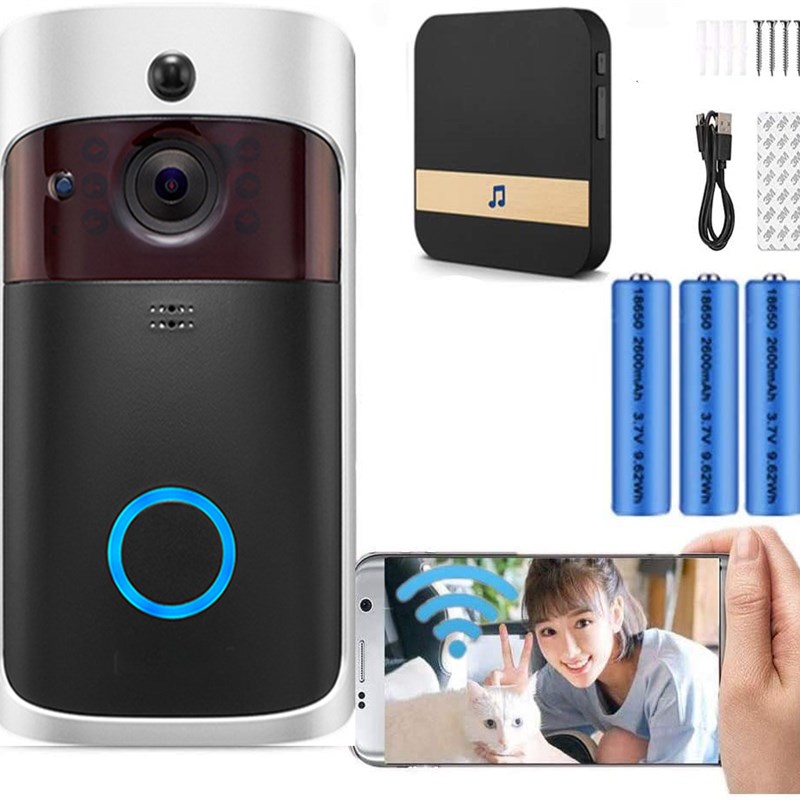 网红Video Doorbell Camera HD WiFi Doorbell Wireless Operated - 图0