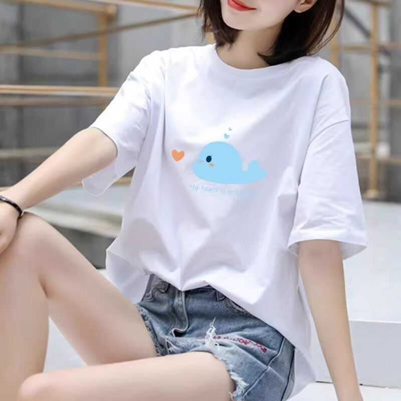 重磅260潮牌短袖t恤夏季男女情侣宽松大码纯棉圆领短袖体恤