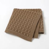 Newborn Baby Blanket 100%Cotton Knit Plaid Girl Boy Stroller