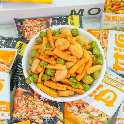 甘源虾条豆果500g鲜虾味独立包装