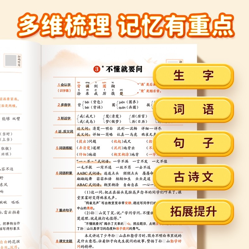 【易蓓】小学语文背记清单睡前默写同步人教版生字词语古诗文考点大全一二三四五六年级上下册练习册知识点背诵内容预习书·,淘宝优惠券,粉丝福利购,淘宝优惠卷