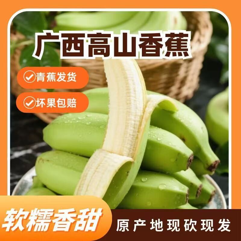 【净重5斤】广西高山青皮香蕉现摘现发整箱