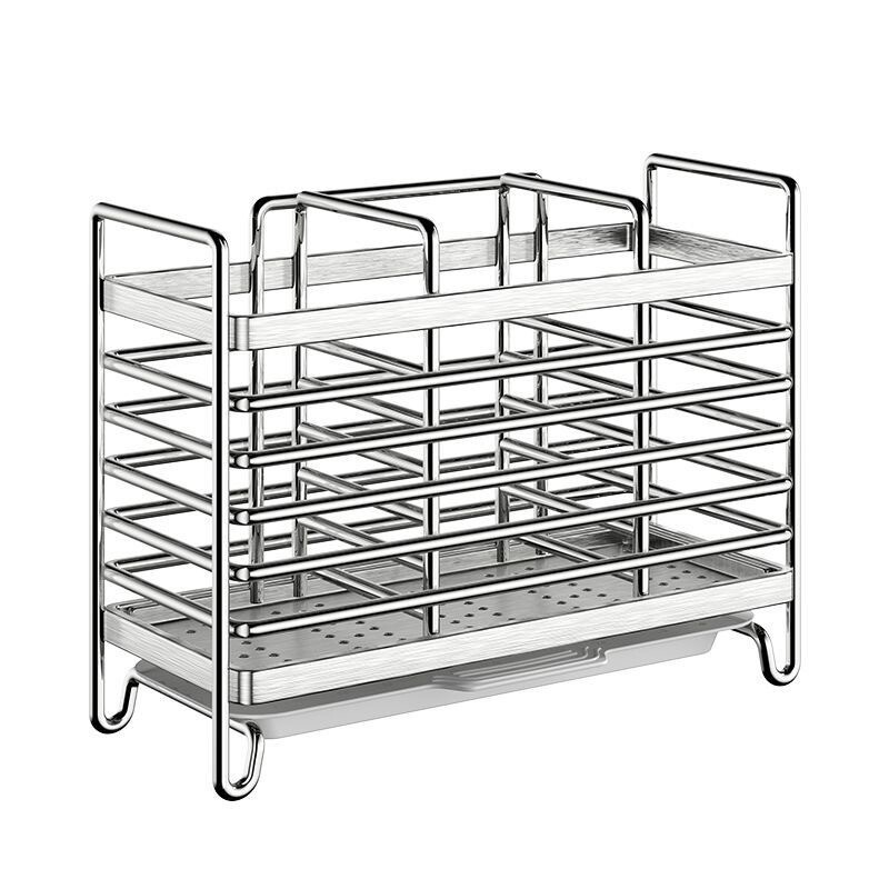 Kitchen rack stainless steel chopstick storage box chopstick cage wall hanging household spoon chopstick tube storage rack