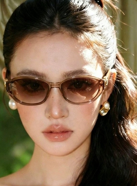 复古猫眼茶色防紫外线女墨镜