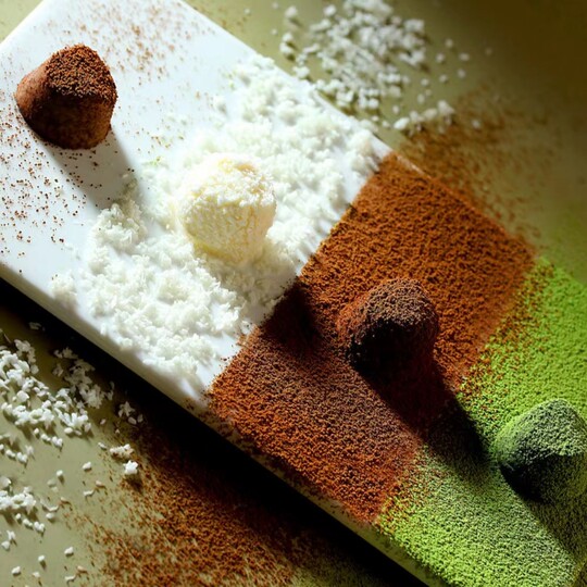 Pure Cocoa Butter Truffle Dark Chocolate Coconut Gift Box