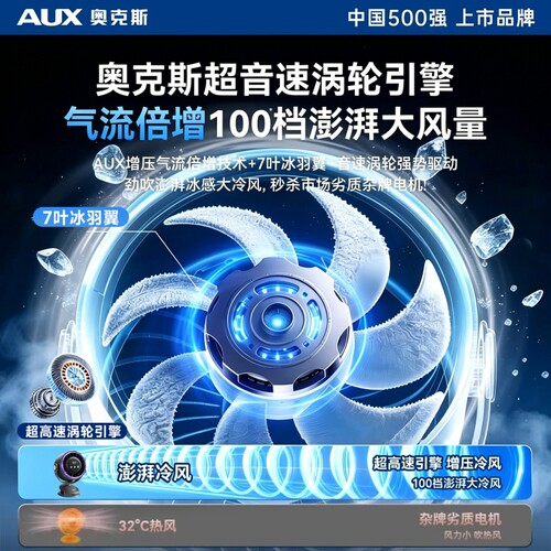 奥克斯桌面风扇小型学生上课静音电风扇超强力2026新款制冷办公室桌上宿舍充电迷你usb夹式婴儿车载户外厨房 - 图1