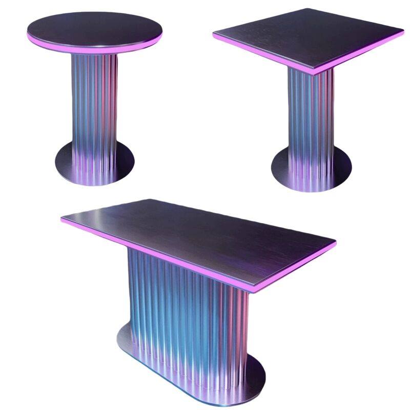 酒吧桌椅清吧高桌散台茶几发光组合小酒馆音乐餐吧夜场不锈钢桌子,淘宝优惠券,粉丝福利购,淘宝优惠卷